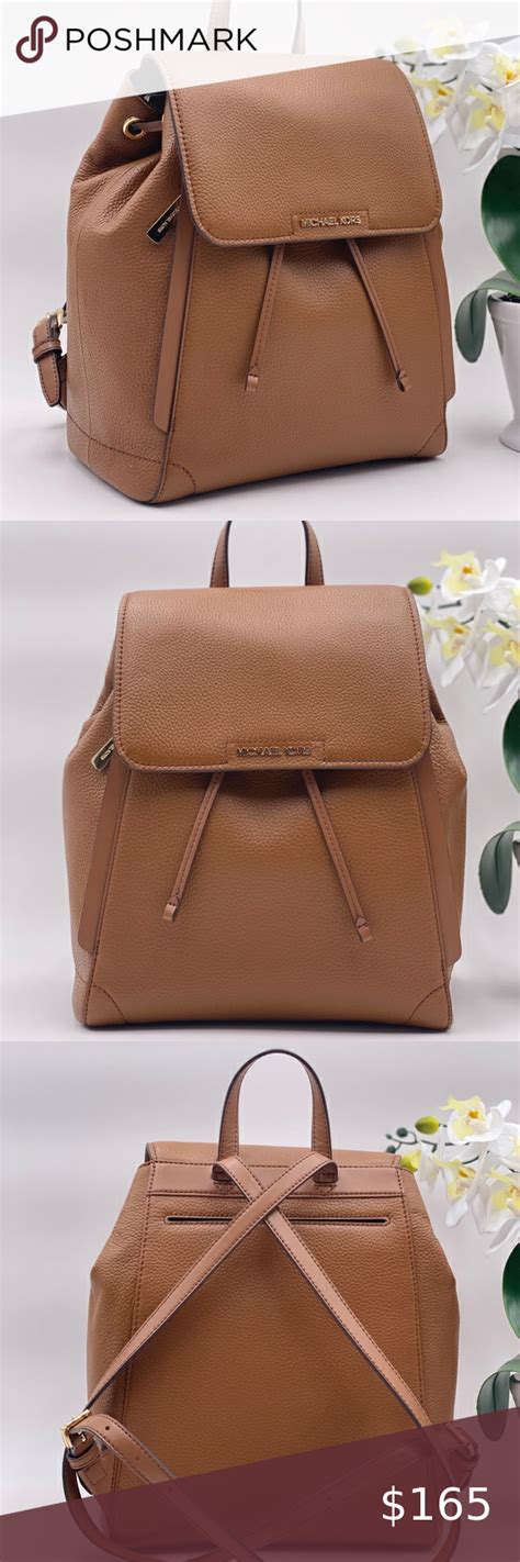 Ginger Medium Pebbled Leather Backpack 